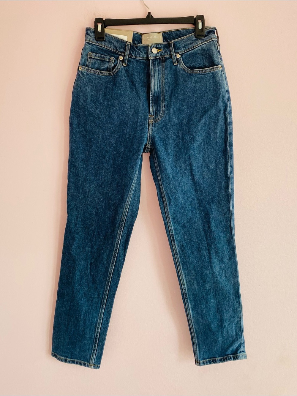 NEW Everlane The Original Cheeky Straight High-Rise Blue Denim Jean size 27